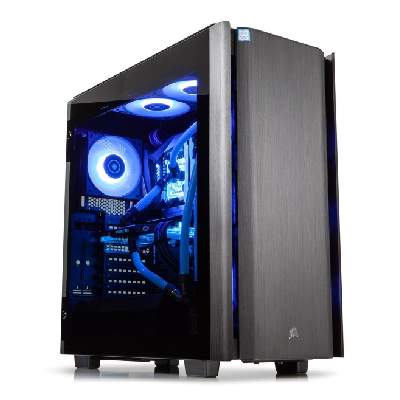 Novatech Hydro Vanguard Tower i7-9700K 16 Go 3,25 To HDD+SSD NVIDIA® GeForce RTX™ 2080 Windows 10 Home PC Noir