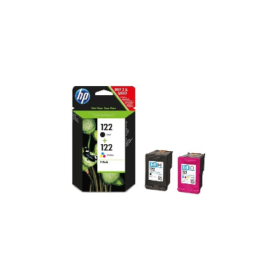 Pack de 2 cartouche jet d'encre HP original CR340HE pour HP 122 - Noir / 3 couleurs