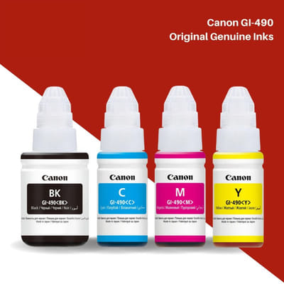 عبوة من 4 زجاجات حبر Canon GI-490 الأصلية