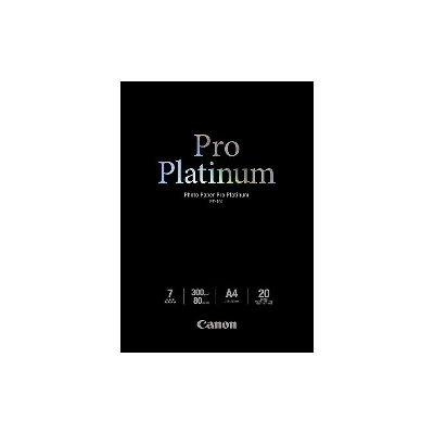 Papier Photos Canon PT-101 - Pro Platinum - 20 feuilles A4 de 300 g/m² (2768B016AC) Papier Photos Canon PT-101 - Pro Platinum - 20 feuilles A4 de 300 g/m² (2768B016AC)