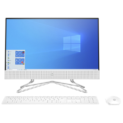 PC de Bureau All In One HP 22-df1004nk i5 11è Gén 8Go 256Go SSD - Blanc (456C5EA)
