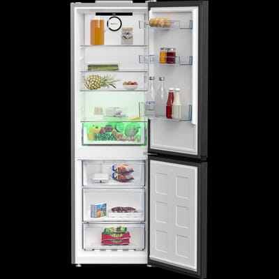 Beko Refrigerator Combined No Frost A++ 60cm Black Stainless Steel