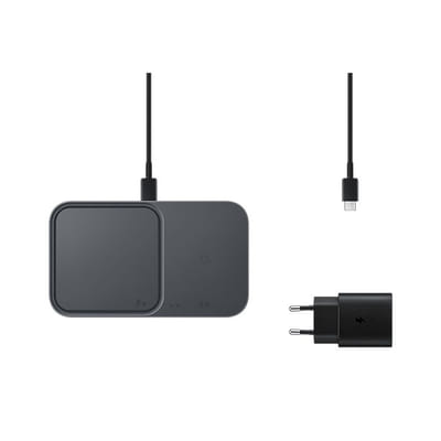 شاحن أجهزة موبايل عالمي Samsung EP-P5400TBEGWW رمادي USB شحن لاسلكي سريع داخلي