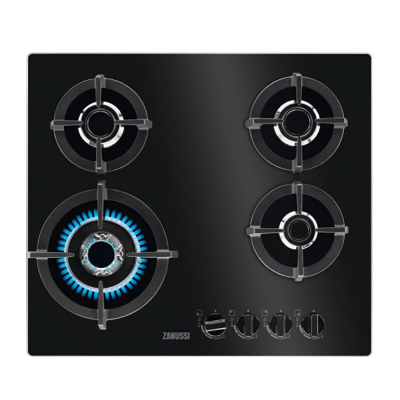 TABLE DE CUISSON 4F A GAZ EN VERRE 60CM ZANUSSI