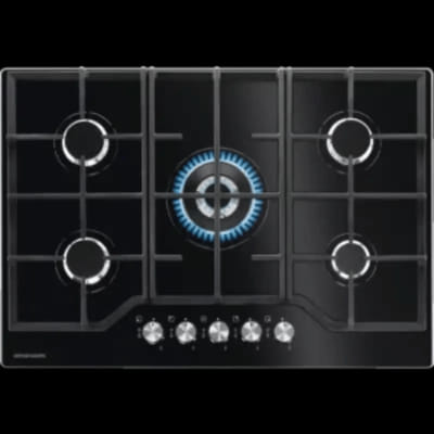 TC AGG7536K 75CM 5F CAST IRON TC BLACK GLASS A.M