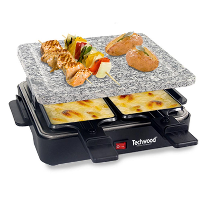 Techwood Raclette Avec Pierre 4 Personnes